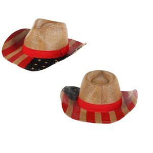 USA American Flag Vintage Cowboy Hat Twig & Arrow NEW